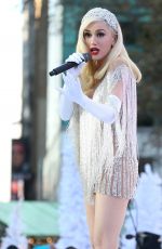 GWEN STEFANI on the Set of Her Performance for Macy