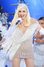 GWEN STEFANI on the Set of Her Performance for Macy