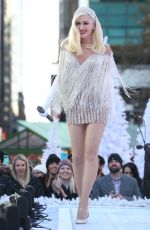 GWEN STEFANI on the Set of Her Performance for Macy