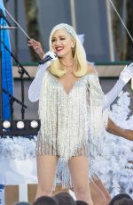 GWEN STEFANI on the Set of Her Performance for Macy