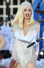 GWEN STEFANI on the Set of Her Performance for Macy