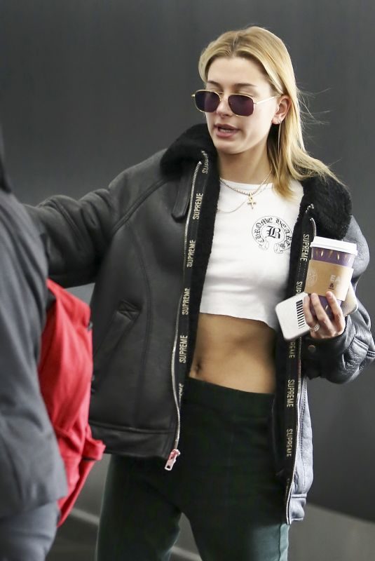 HAILEY BALDWIN at LAX Airport in Los Angeles 11/20/2017
