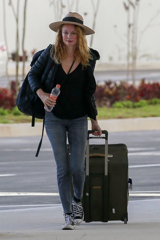 HEATHER GRAHAM Arrives at Cancun International Airport in Mexico 11/09/2017