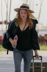 HEATHER GRAHAM Arrives at Cancun International Airport in Mexico 11/09/2017