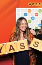 HILARY and HAYLIE DUFF at Words with Friends 2 Launch Party Photo-booth in West Hollywood 11/09/2017