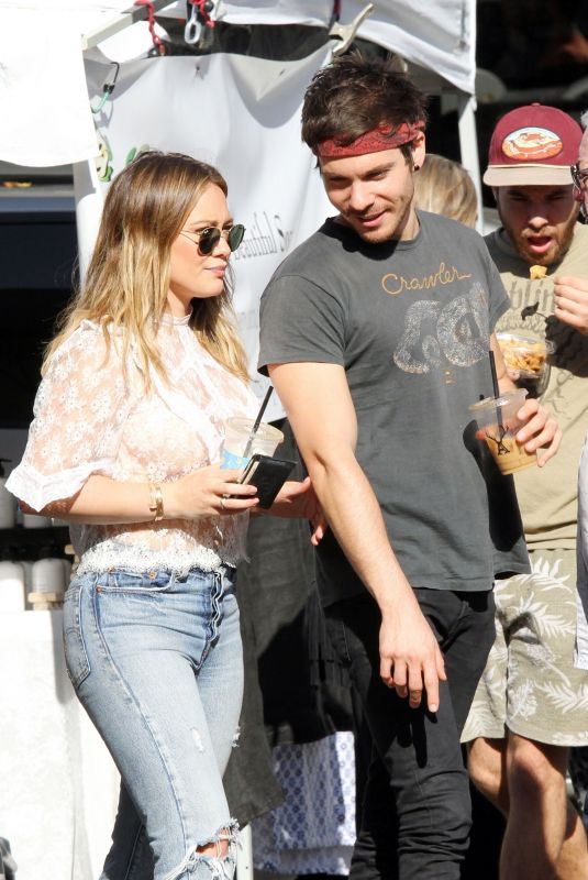 HILARY DUFF and Matthew Koma at Farmers Market in Los Angeles 11/26/2017