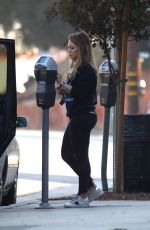 HILARY DUFF Arrives at Starbucks in Studio City 11/11/2017