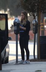 HILARY DUFF Arrives at Starbucks in Studio City 11/11/2017