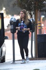 HILARY DUFF Arrives at Starbucks in Studio City 11/11/2017