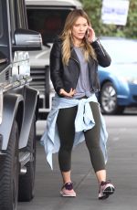 HILARY DUFF at a Gas Station in Beverly Hills 10/31/2017