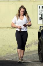 HILARY DUFF at a Gym in Los Angeles 11/07/2017