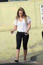 HILARY DUFF at a Gym in Los Angeles 11/07/2017