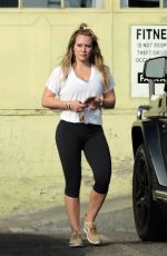 HILARY DUFF at a Gym in Los Angeles 11/07/2017