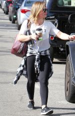 HILARY DUFF Heading to a Gym in Studio City 11/17/2017