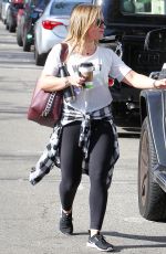 HILARY DUFF Heading to a Gym in Studio City 11/17/2017
