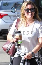 HILARY DUFF Heading to a Gym in Studio City 11/17/2017
