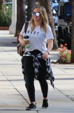 HILARY DUFF Heading to a Gym in Studio City 11/17/2017