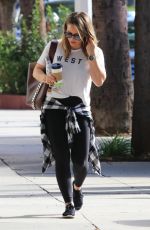 HILARY DUFF Heading to a Gym in Studio City 11/17/2017