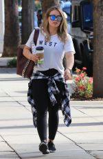 HILARY DUFF Heading to a Gym in Studio City 11/17/2017