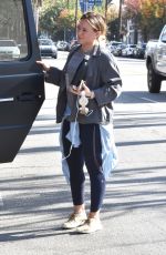 HILARY DUFF Heading to a Gym in Studio City 11/21/2017