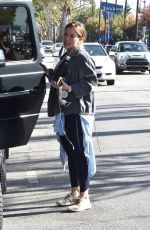 HILARY DUFF Heading to a Gym in Studio City 11/21/2017