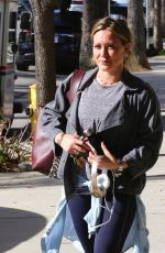 HILARY DUFF Heading to a Gym in Studio City 11/21/2017