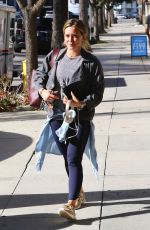 HILARY DUFF Heading to a Gym in Studio City 11/21/2017