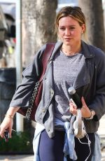 HILARY DUFF Heading to a Gym in Studio City 11/21/2017