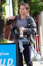 HILARY DUFF Heading to a Gym in Studio City 11/21/2017