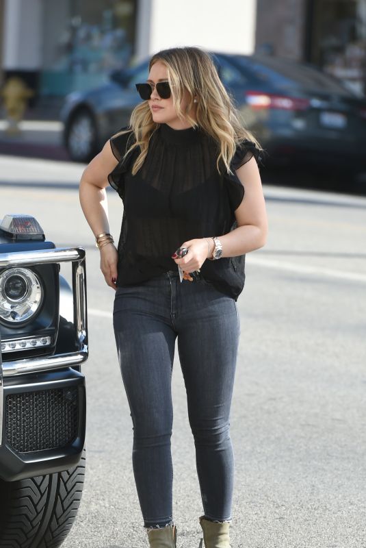 HILARY DUFF in Tight Jeans Out in Los Angeles 11/17/2017
