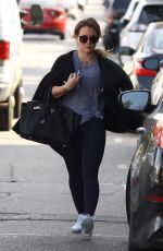 HILARY DUFF Leaves a Gym in Studio City 11/13/2017