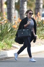 HILARY DUFF Leaves a Gym in Studio City 11/13/2017