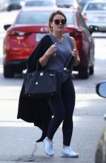 HILARY DUFF Leaves a Gym in Studio City 11/13/2017
