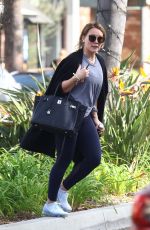 HILARY DUFF Leaves a Gym in Studio City 11/13/2017