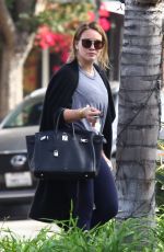 HILARY DUFF Leaves a Gym in Studio City 11/13/2017