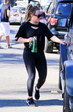 HILARY DUFF Leaves a Gym in Studio City 11/14/2017