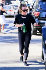 HILARY DUFF Leaves a Gym in Studio City 11/14/2017