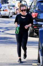 HILARY DUFF Leaves a Gym in Studio City 11/14/2017