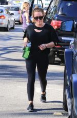 HILARY DUFF Leaves a Gym in Studio City 11/14/2017
