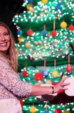 HILARY DUFF Lights Lego Christmas Tree at Legoland California Resort 11/27/2017