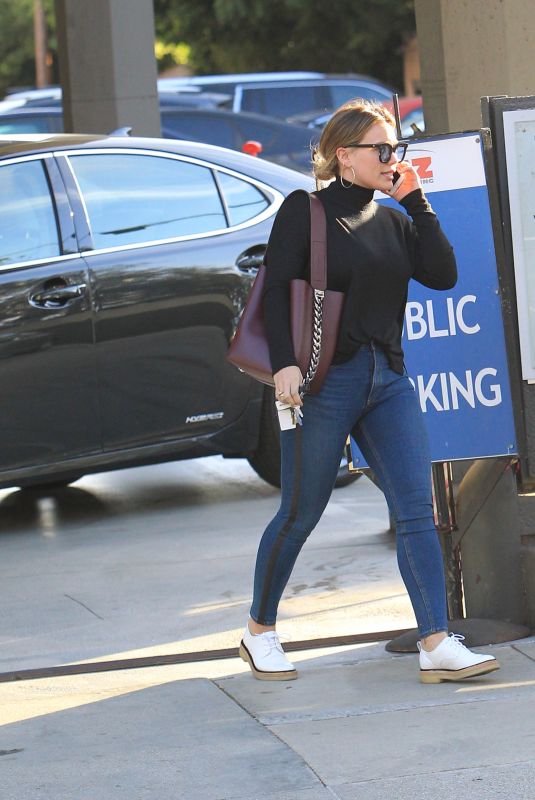 HILARY DUFF Out and About in Beverly Hills 11/29/2017