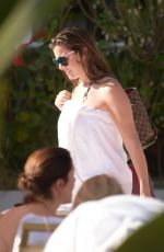 IMOGEN THOMAS in Bikini at a Pool in Miami 11/18/2017