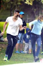 JAIME KING and Her Husband Kyle Newman Show Soccer Skills 11/05/2017