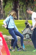 JAIME KING and Her Husband Kyle Newman Show Soccer Skills 11/05/2017