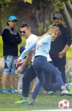JAIME KING and Her Husband Kyle Newman Show Soccer Skills 11/05/2017