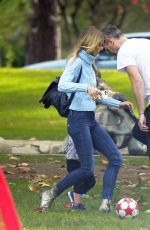 JAIME KING and Her Husband Kyle Newman Show Soccer Skills 11/05/2017