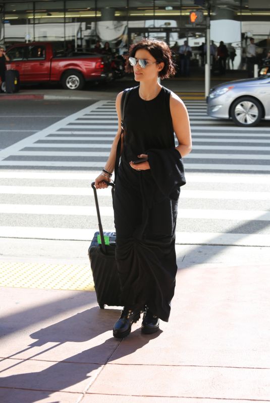 JAIMIE ALEXANDER at LAX Airport in Los Angeles 11/22/2017
