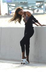 JASMINE TOOKES on the Set of a Victoria