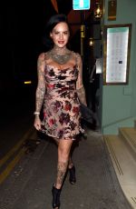 JEMMA LUCY and YAZMIN OUKHELLOU Leaves San Carlo Restaurant in Manchester 11/12/2017
