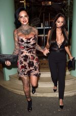 JEMMA LUCY and YAZMIN OUKHELLOU Leaves San Carlo Restaurant in Manchester 11/12/2017